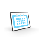 Calendar display on tablet Icon